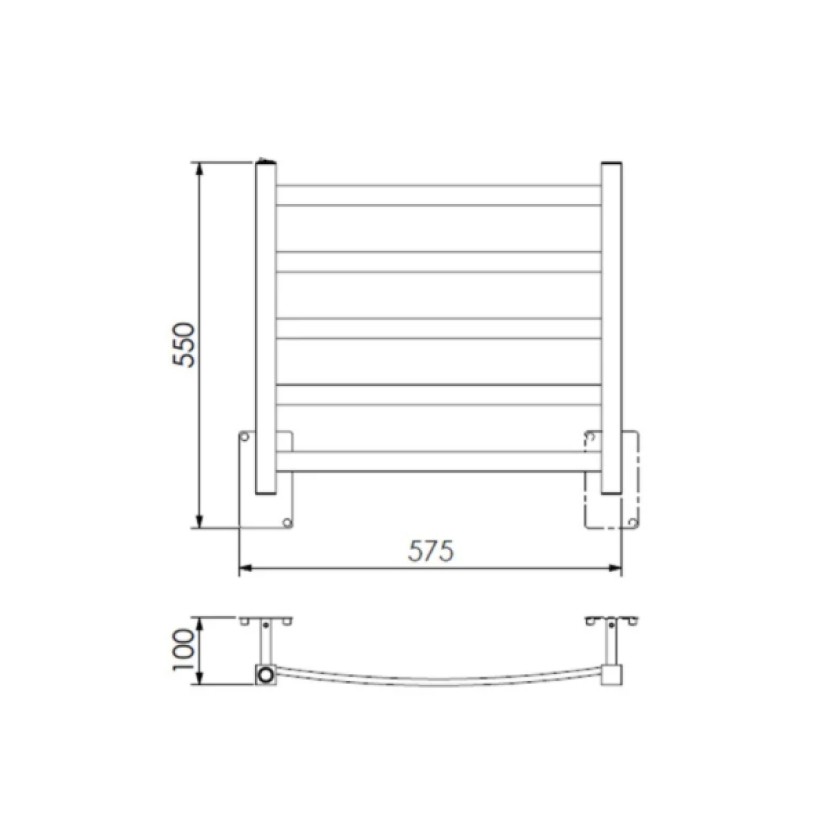 Toalheiro Termico Fio Oculto Pequeno Sapphire Cromado 19.TS02.IP