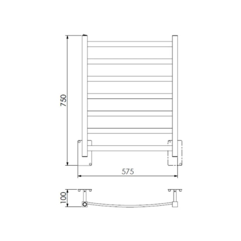 Toalheiro Termico Bivolt Fio Oculto Grande Sapphire Preto Fosco 19.TS04.PF