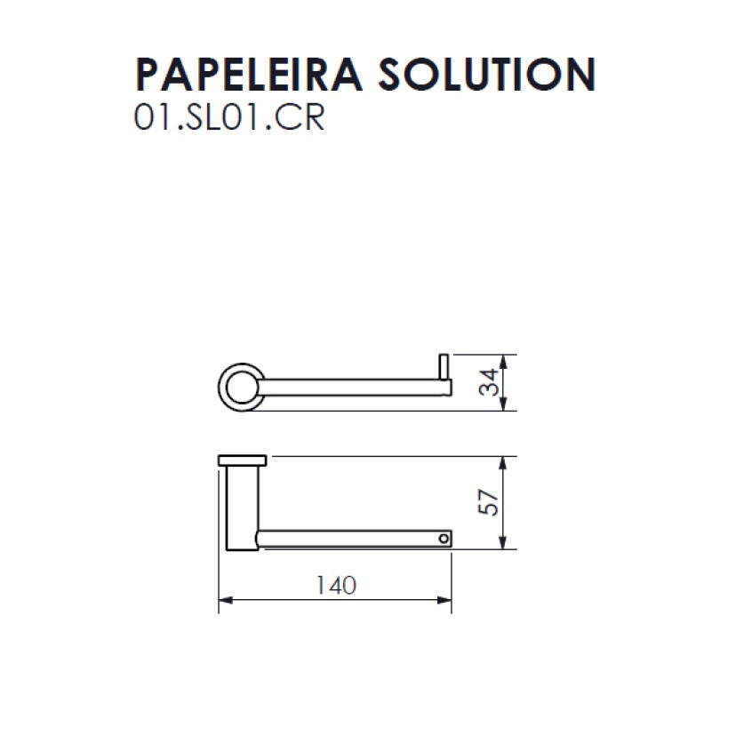 Papeleira Solution Crismoe 01.SL01.CR