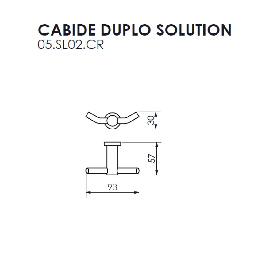 Cabide Duplo Solution Crismoe 05.SL02.CR