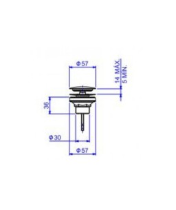 Válvula de escoamento luxo Black Noir para lavatório e cubas Deca 1601.BL.NO