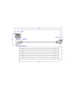 Kit com válvulas, grelha e conector Gold Matte para cuba L.131/1044 Deca 2013.GL.MT