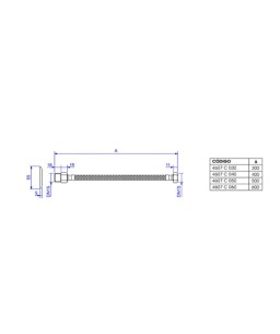 Ligação Flexivel em Aço Inox 30cm Deca 4607.C.030