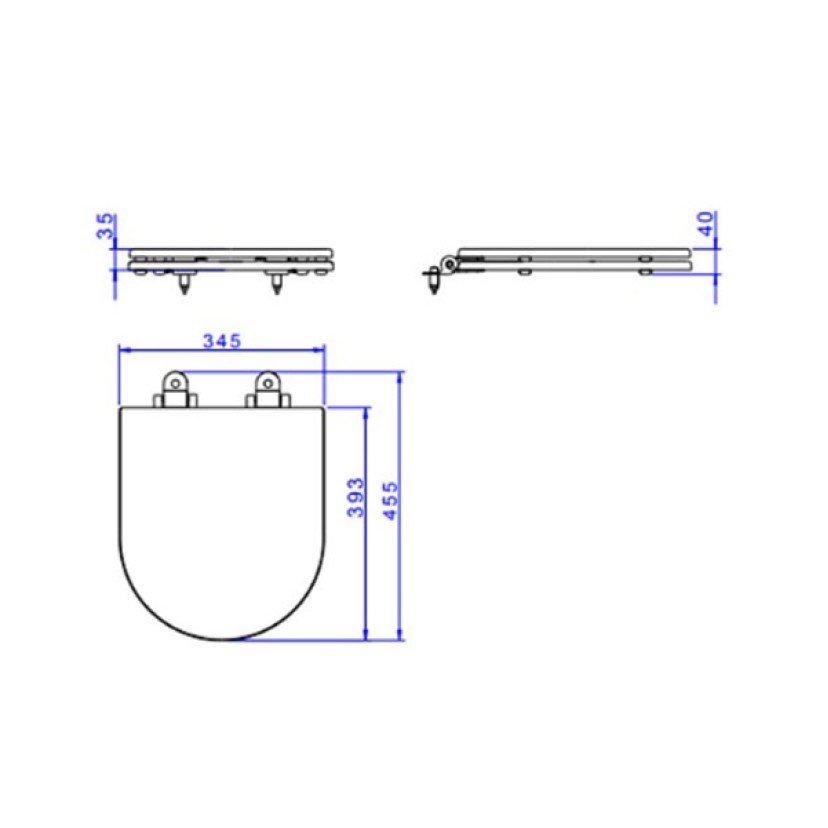 Assento Poliester Slow Close Carrara/Link Marrom Fosco Deca AP.237.22