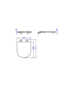 Assento Poliester Slow Close Nuova/Carrara/Link/Level fixacao Black Matte Deca AP.237.BL.MT.17