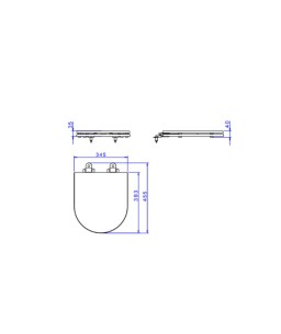 Assento Poliester Slow Close Nuova/Carrara/Link/Level fixação Corten Matte Deca AP.237.CT.MT.17