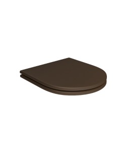 Assento Poliester Slow Close Carrara/Link fixação Marrom Fosco Corten Matte Deca AP.237.CT.MT.22