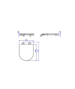 Assento Poliester Slow Close Cinza Fosco Link fixacao Gold Matte Deca AP.237.GL.MT.86