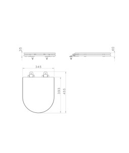 Assento Poliéster Monocromático Deca LK/Carrara Ebano Fosco com Slow Close AP.237.BL.94