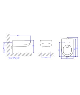 Bacia Deca convencional Carrara marron fosca P.60.22