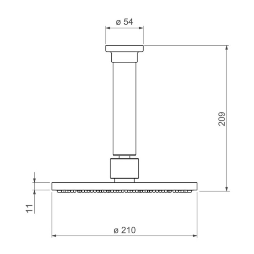 Chuveiro Com Tubo Teto Deca Aquamax Corten Matte 1998.CT.TET.MT