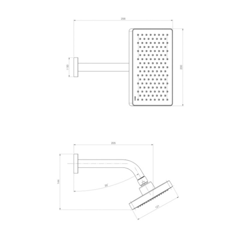 Chuveiro Quadrado Parede Flex Plus Cromado Deca 2084.C.STD