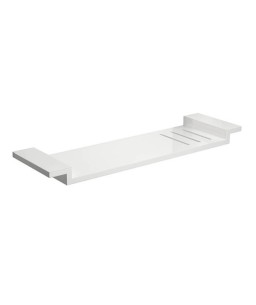 Base Para Prateleira Em Resina 350Mm Contemporânea Branco Deca com Rasgo 4247.R97.035.BR