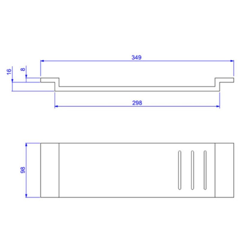 Base Para Prateleira Em Resina 350Mm Contemporânea Branco Deca com Rasgo 4247.R97.035.BR