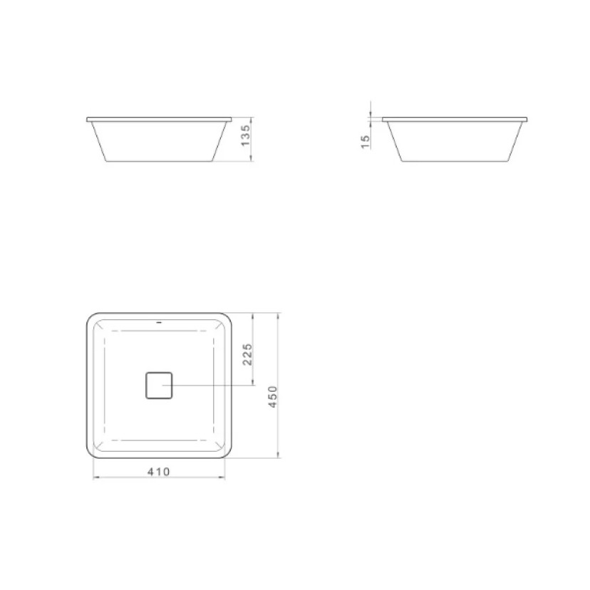 Cuba Slim Quadrada de Embutir 40 cm Branco Deca L.31040.17