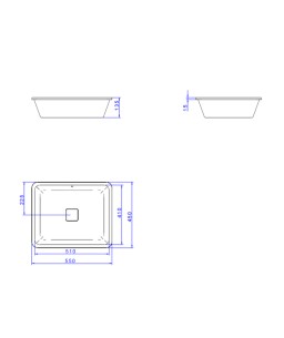 Cuba Slim Retangular de Embutir 50cm Branco Deca L.33050.17