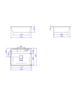 Cuba Slim Retangular de Embutir com Mesa 50cm Branco Deca L.33050.M.17