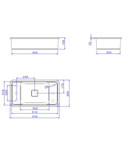 Cuba Slim Retangular de Embutir com Mesa 60cm Branco Deca L.33060.MDE.17