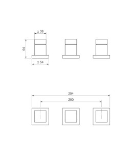 Misturador Bide Cubo Dark Antracite/Grafite 1895.GF86.MT