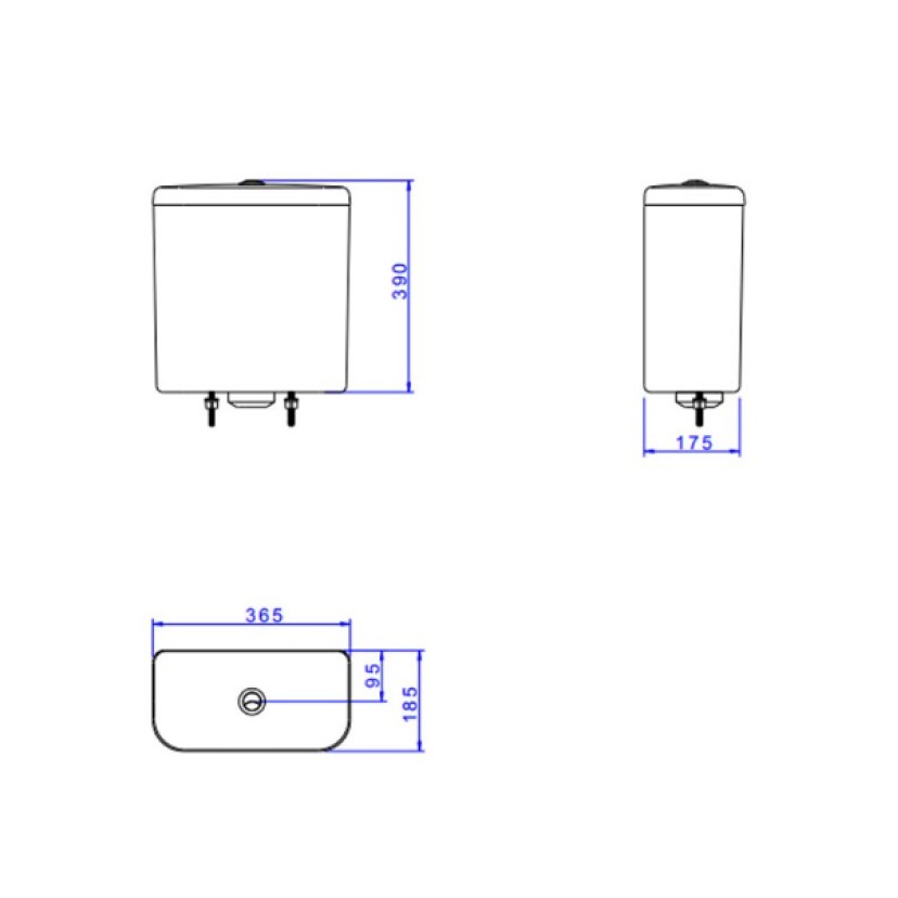 Caixa Acoplada Dual Flux (3 E 6L) Carrara/Nuova Deca Botao Cromado CD.11F.17