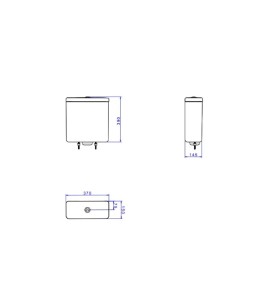 Caixa Acoplada Ebano Fosco Dual Flux (3 E 6L) Piano Deca Botao Cromado CD.21F.94