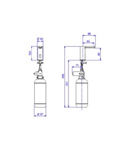 Dispensador para sabão líquido com sensor decamatic Deca 2016.C