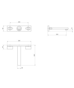 Misturador Parede Para Lavatorio Deca Dream Corten Matte 1878.CT87.MT