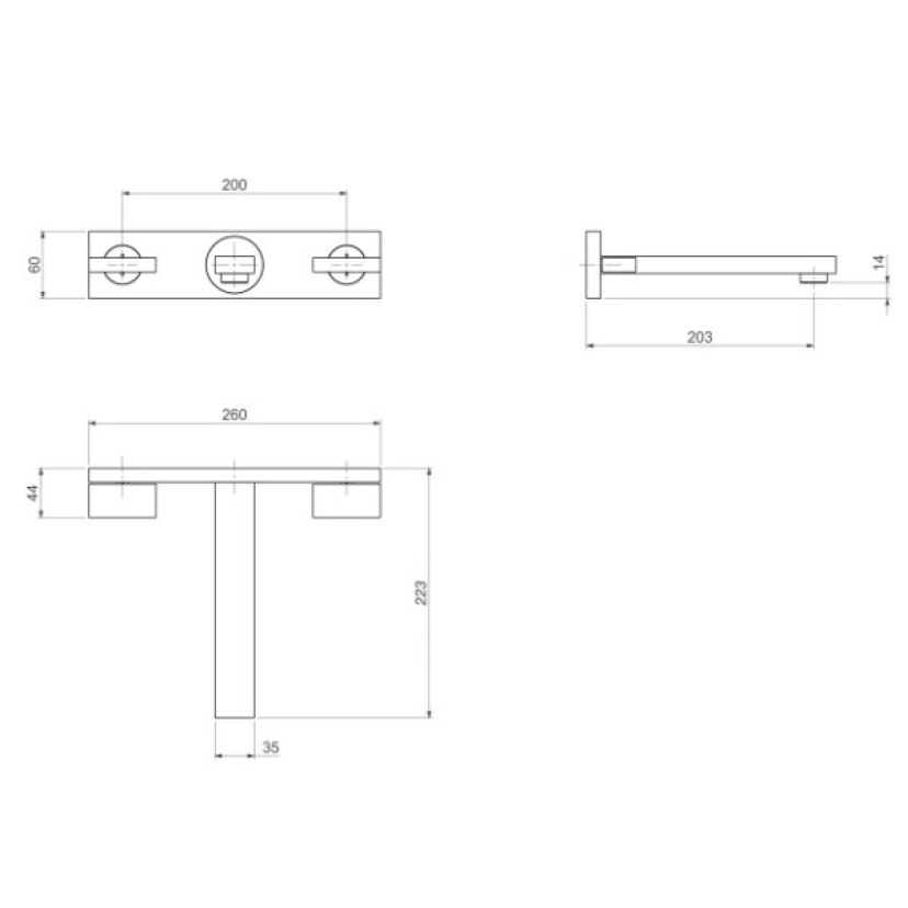 Misturador Parede Para Lavatorio Deca Dream Corten Matte 1878.CT87.MT