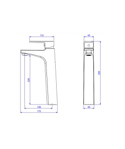 Misturador Deca Monocomando Mesa Bica Alta Level Red Gold 2885.GL26.RD