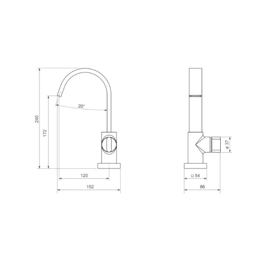 Torneira Mesa Bica Alta Para Lavatório Deca Polo Black Matte 1198.BL33.MT