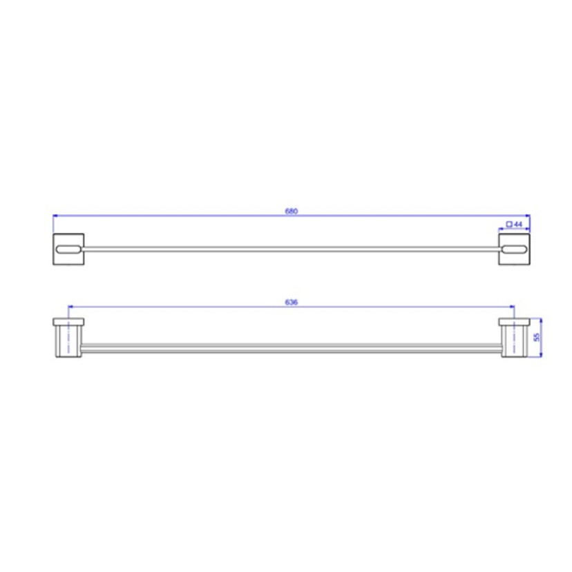 Porta Toalha Gold Barra 60 cm Polo Deca 2040.GL33.060