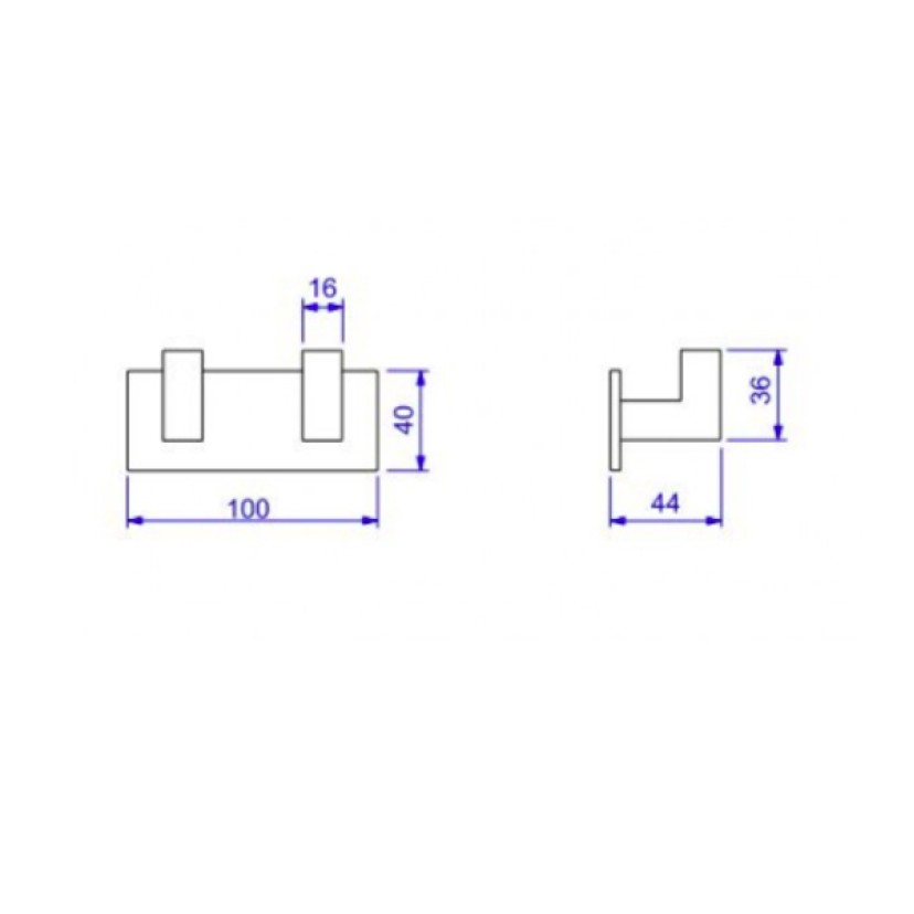 Cabide Duplo Quadratta Deca 2062.C83