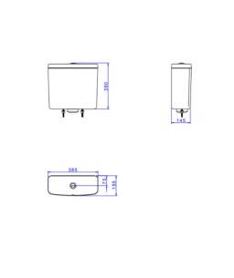 Caixa Acoplada com Cartucho de Limpeza Dual Flux (3 E 6 L) MC/VP/Level/Flex/Clean Deca CD.01F.C.17