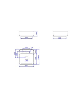 Cuba Quadrada Apoio com Mesa Deca 40cm Marrom Fosco L.11040.M.22