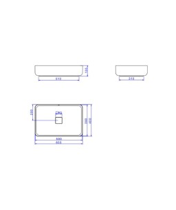 Cuba Retangular Apoio Deca 60cm Branco L.13060.17