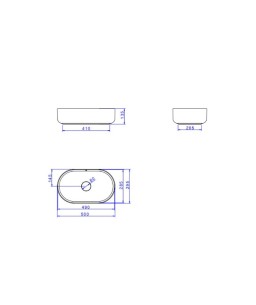 Cuba Oval Apoio Deca 50cm Branco L.14050.17