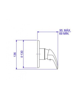 Acabamento para Monocomando de Chuveiro Deca Smart Cromado 4993.C71.CHU Acabamento para Monocomando de Chuveiro Deca Smart Cromado 4993.C71.CHU