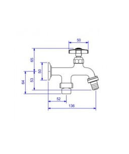 Torneira Para Tanque Com Derivação Standard Deca 1155.C39