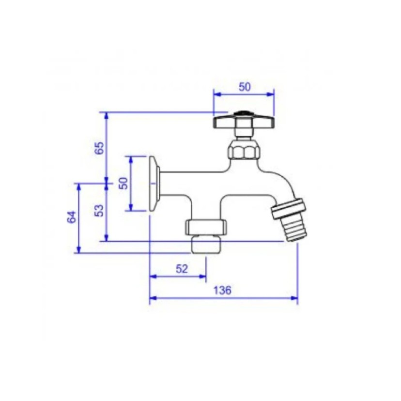 Torneira Para Tanque Com Derivação Standard Deca 1155.C39