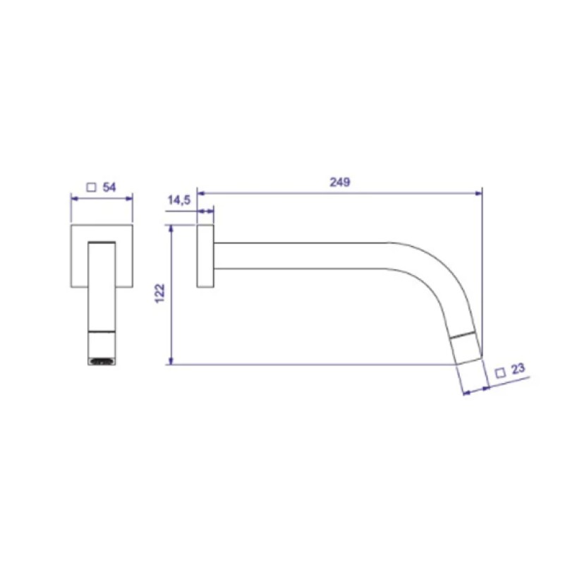 Torneira Tube Parede Black Matte Deca 1178.BL.TUB.MT