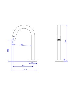 Torneira Tube Bica Baixa Black Matte 1197.BL.TUB.MT