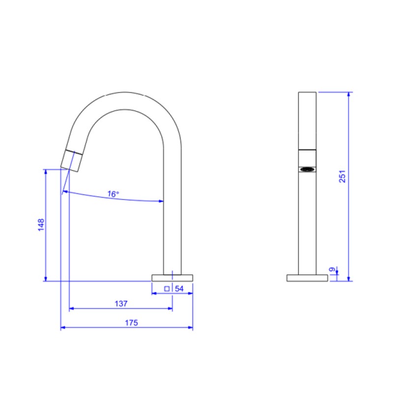 Torneira Tube Bica Baixa Black Matte 1197.BL.TUB.MT