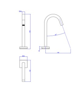 Torneira Tube Mesa Touchless Bica Baixa Lavatorio Deca Black Matte 1785.BL.TUB.MT.SNS