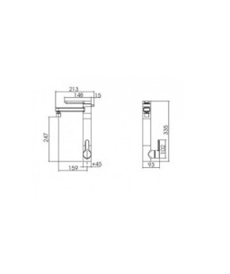 Monocomando Deca Cozinha C/Filtro Mesa Twin Black Matte 2240.BL.MT