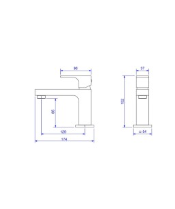 Misturador Black Matte Monocomando Unic Bica Baixa Deca 2875.BL90.MT