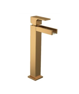 Misturador Monocomando Gold Matte Bica Alta Cascata Unic Deca 2885.GL90.CAS.MT