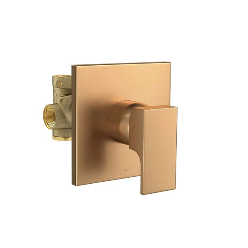 Misturador Monocomando Chuveiro Unic Para Baixa e Alta Pressão Gold Matte 2993.GL90.034.MT