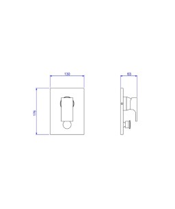 Misturador Monocomando 4 Vias Unic Deca Black Noir 2994.BL90.NO