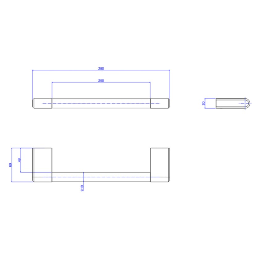 Porta toalhas de rosto quadrada deca you inox 2050.INX104