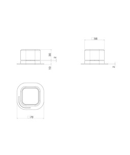 Acionamento Monocomando Mesa Quadrada Deca You Black Matte 4990.BL105.MT